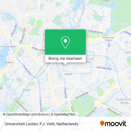 Universiteit Leiden, P.J. Veth kaart