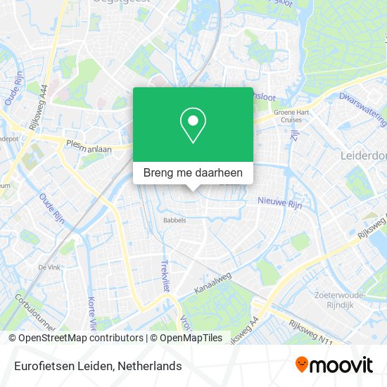 Eurofietsen Leiden kaart