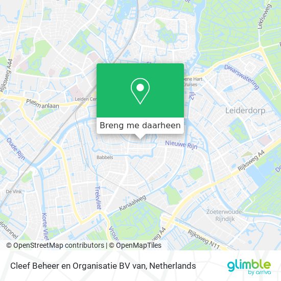 Cleef Beheer en Organisatie BV van kaart