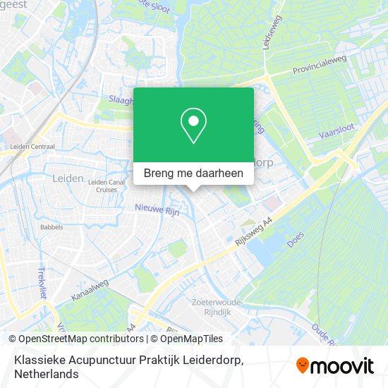 Klassieke Acupunctuur Praktijk Leiderdorp kaart
