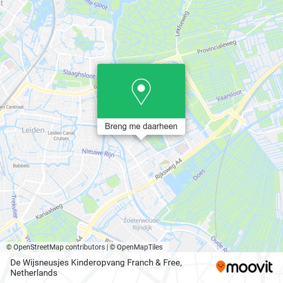 De Wijsneusjes Kinderopvang Franch & Free kaart