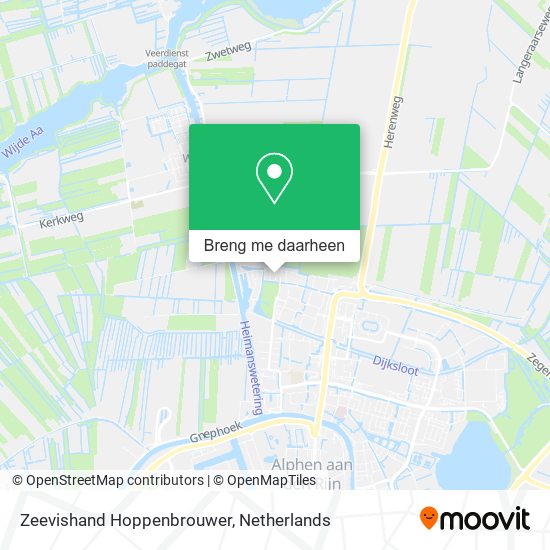Zeevishand Hoppenbrouwer kaart