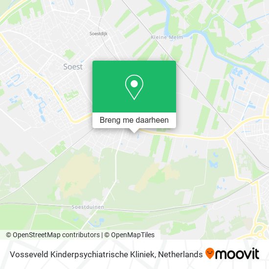 Vosseveld Kinderpsychiatrische Kliniek kaart