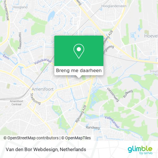 Van den Bor Webdesign kaart