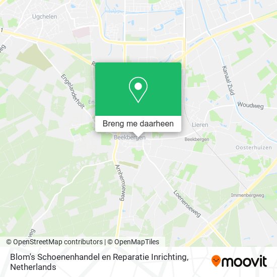 Blom's Schoenenhandel en Reparatie Inrichting kaart