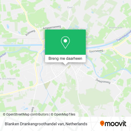 Blanken Drankengroothandel van kaart