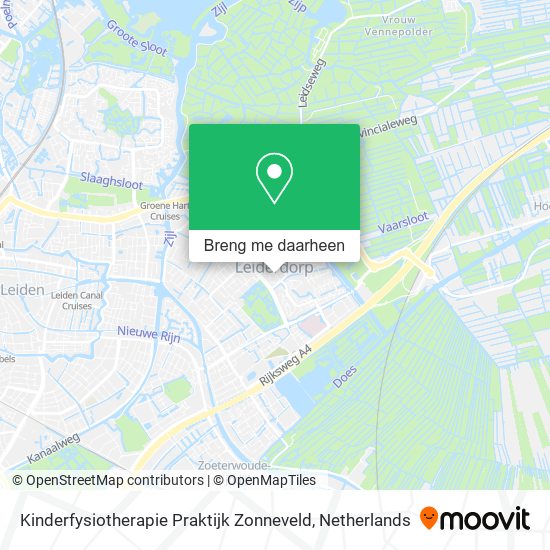 Kinderfysiotherapie Praktijk Zonneveld kaart