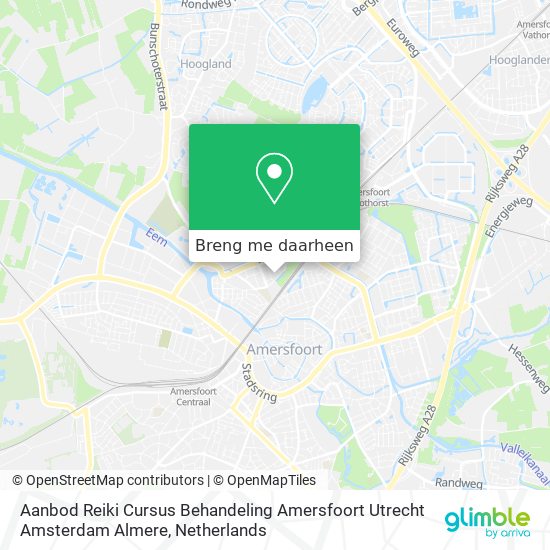 Aanbod Reiki Cursus Behandeling Amersfoort Utrecht Amsterdam Almere kaart