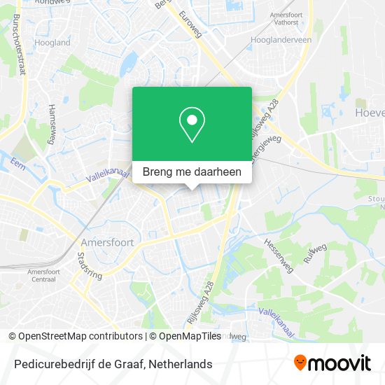 Pedicurebedrijf de Graaf kaart