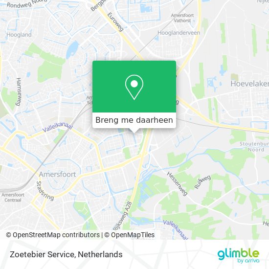 Zoetebier Service kaart