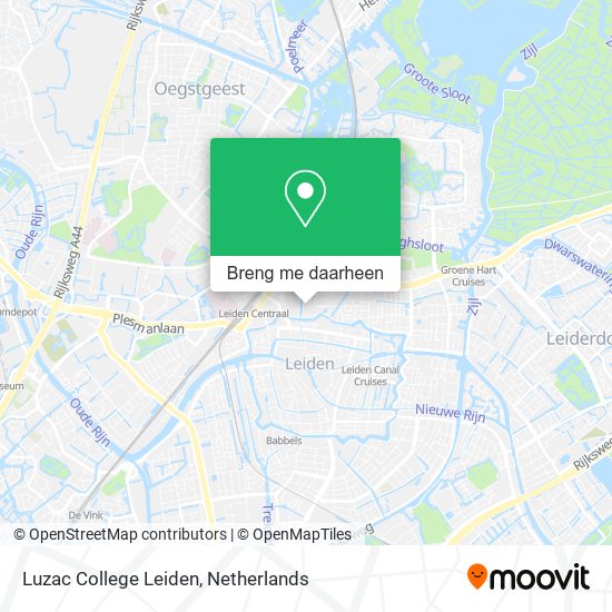 Luzac College Leiden kaart