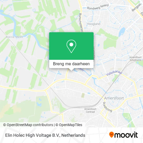 Elin Holec High Voltage B.V. kaart