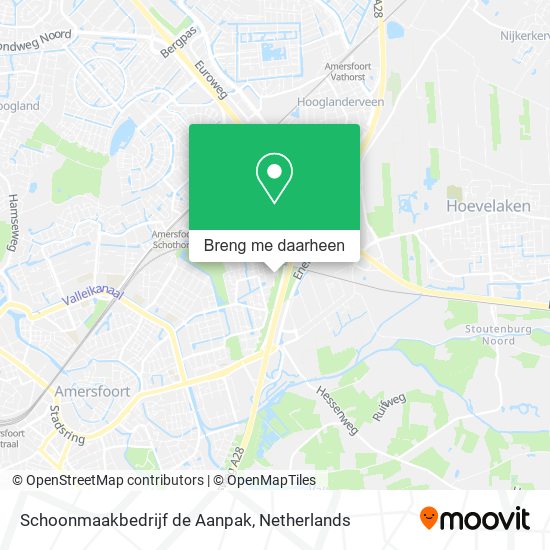 Schoonmaakbedrijf de Aanpak kaart