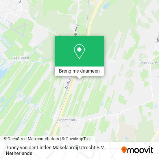 Tonny van der Linden Makelaardij Utrecht B.V. kaart