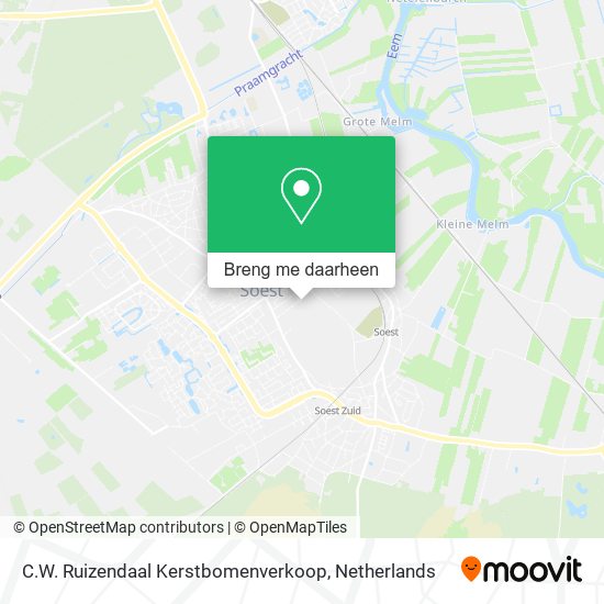 C.W. Ruizendaal Kerstbomenverkoop kaart