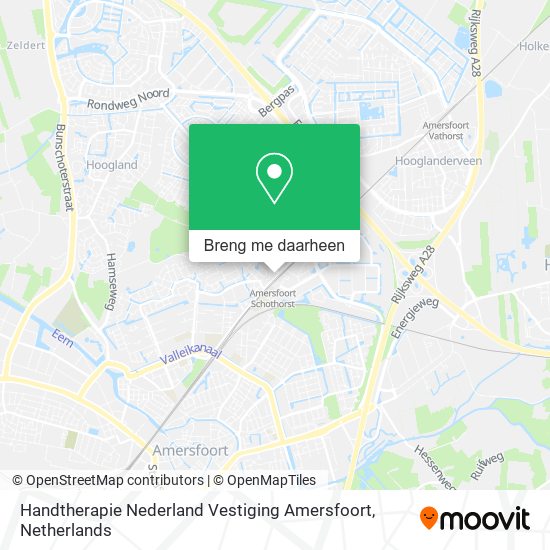 Handtherapie Nederland Vestiging Amersfoort kaart