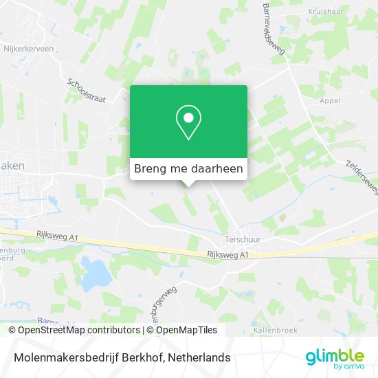 Molenmakersbedrijf Berkhof kaart