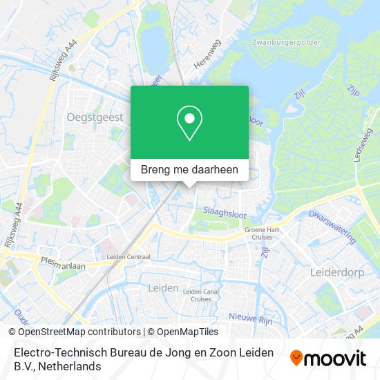 Electro-Technisch Bureau de Jong en Zoon Leiden B.V. kaart
