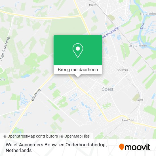 Walet Aannemers Bouw- en Onderhoudsbedrijf kaart