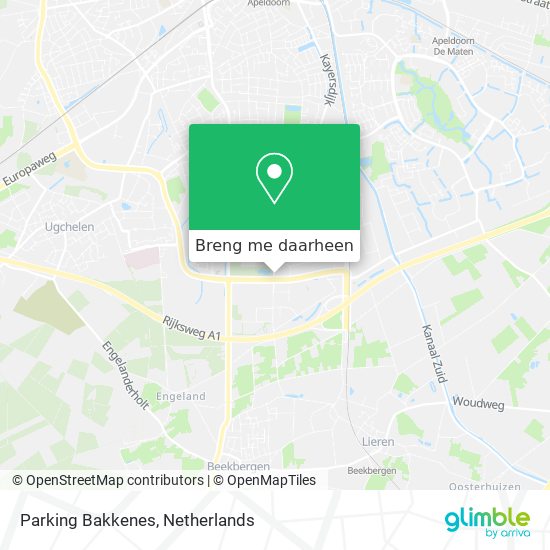 Parking Bakkenes kaart