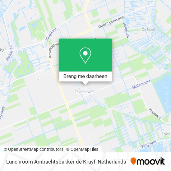 Lunchroom Ambachtsbakker de Kruyf kaart