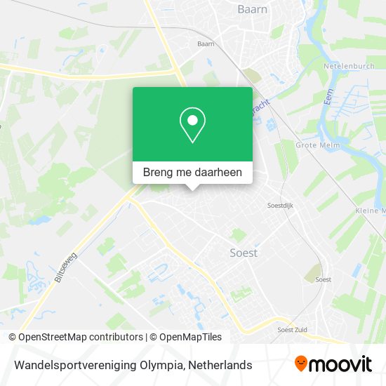 Wandelsportvereniging Olympia kaart