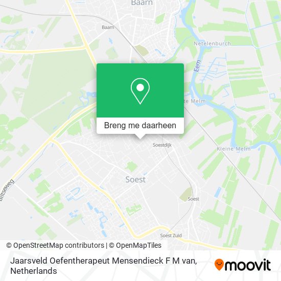 Jaarsveld Oefentherapeut Mensendieck F M van kaart