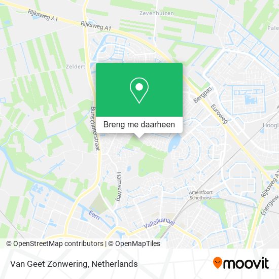 Van Geet Zonwering kaart