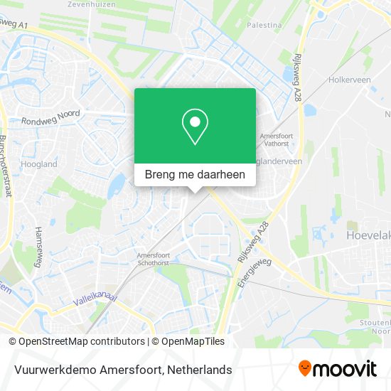 Vuurwerkdemo Amersfoort kaart