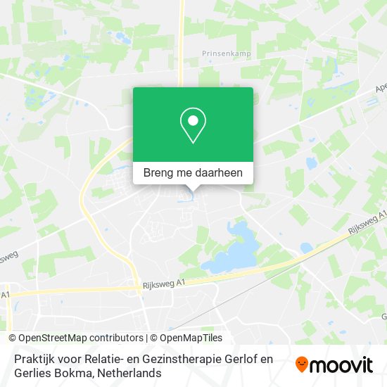 Praktijk voor Relatie- en Gezinstherapie Gerlof en Gerlies Bokma kaart