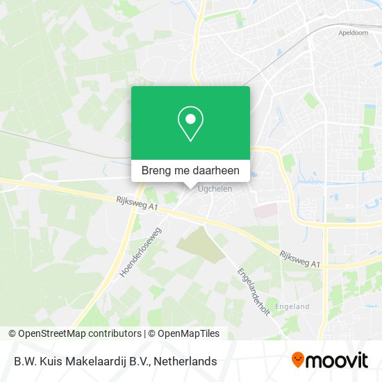 B.W. Kuis Makelaardij B.V. kaart