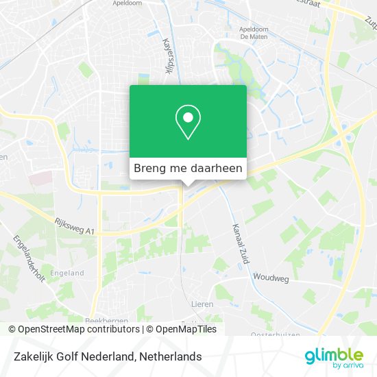 Zakelijk Golf Nederland kaart