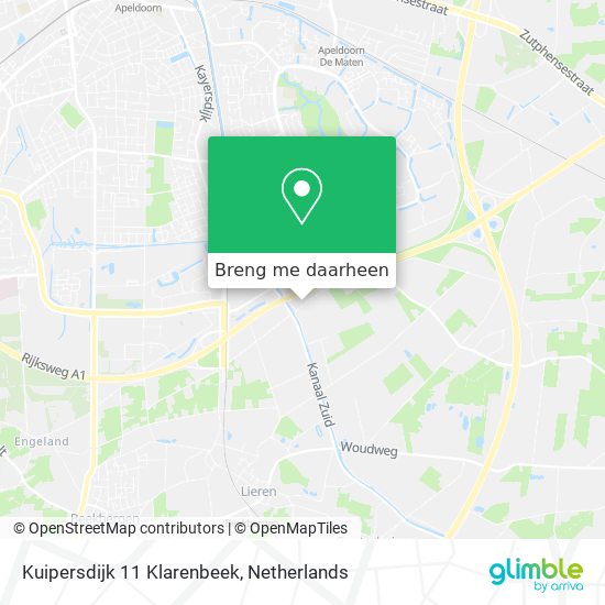 Kuipersdijk 11 Klarenbeek kaart