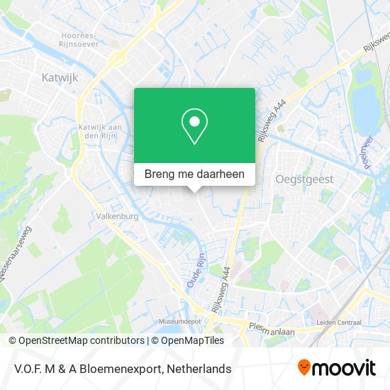 V.O.F. M & A Bloemenexport kaart