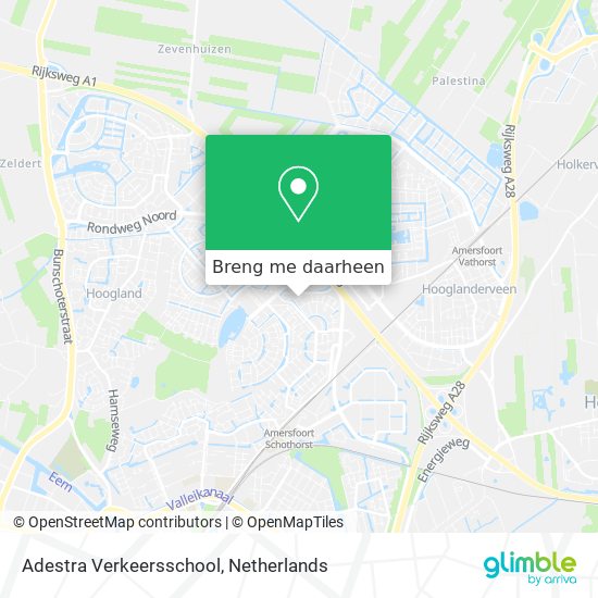 Adestra Verkeersschool kaart