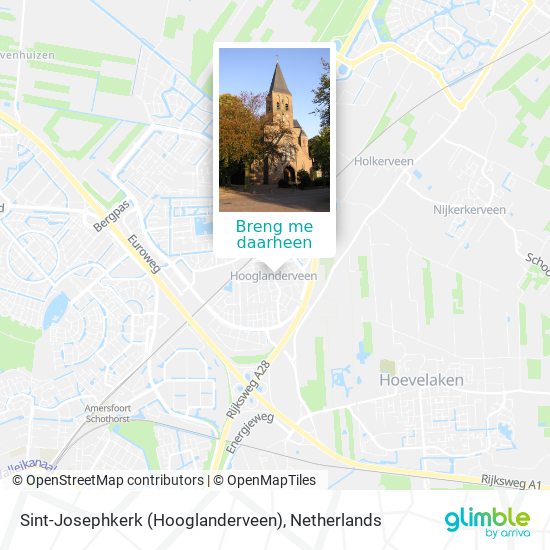 Sint-Josephkerk (Hooglanderveen) kaart