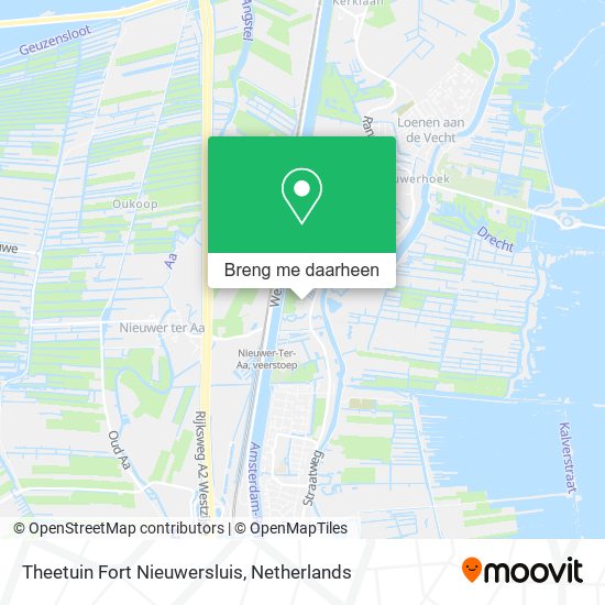Theetuin Fort Nieuwersluis kaart