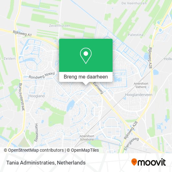 Tania Administraties kaart