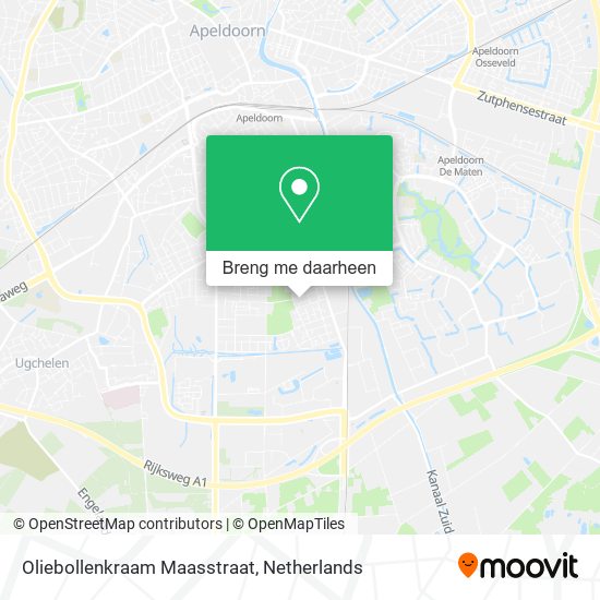 Oliebollenkraam Maasstraat kaart