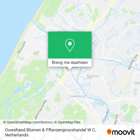 Ouwehand Blumen & Pflanzengrosshandel W C kaart