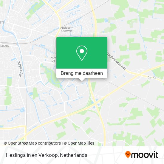 Heslinga in en Verkoop kaart