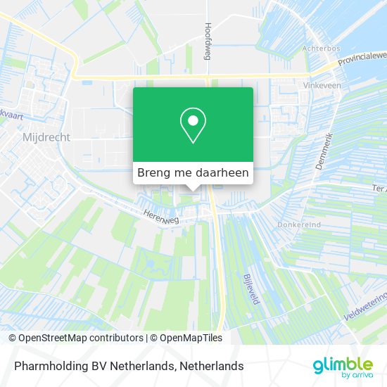 Pharmholding BV Netherlands kaart