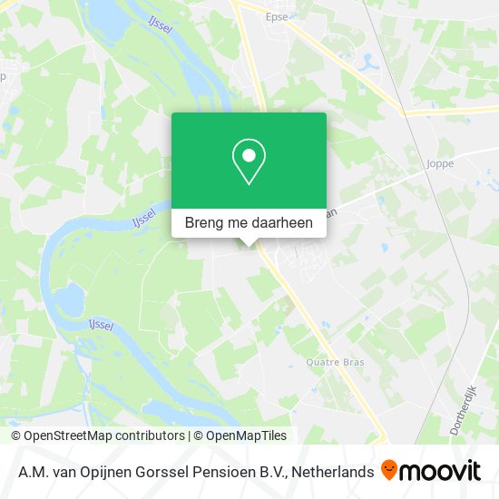 A.M. van Opijnen Gorssel Pensioen B.V. kaart