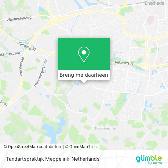 Tandartspraktijk Meppelink kaart