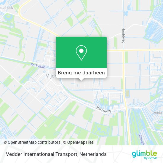 Vedder Internationaal Transport kaart