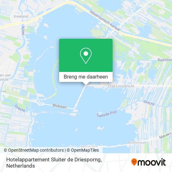 Hotelappartement Sluiter de Driesporng kaart