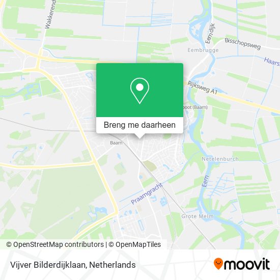 Vijver Bilderdijklaan kaart