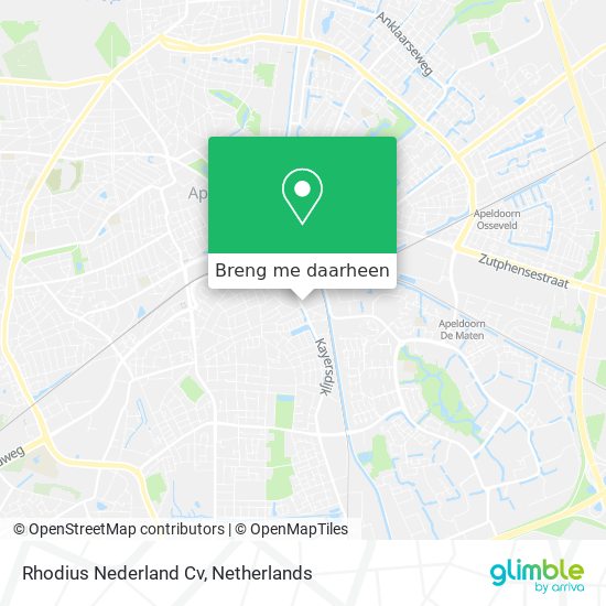 Rhodius Nederland Cv kaart