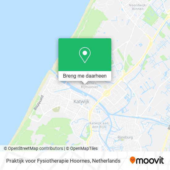 Praktijk voor Fysiotherapie Hoornes kaart