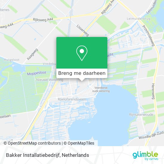 Bakker Installatiebedrijf kaart